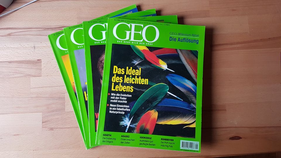 Geo-Hefte aus den Jahren 1999 bis 2001 in Stuttgart