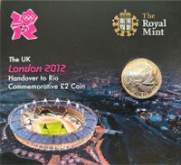 2£ Münze „Olympische Übergabe nach Rio“ Thüringen - Bad Salzungen Vorschau