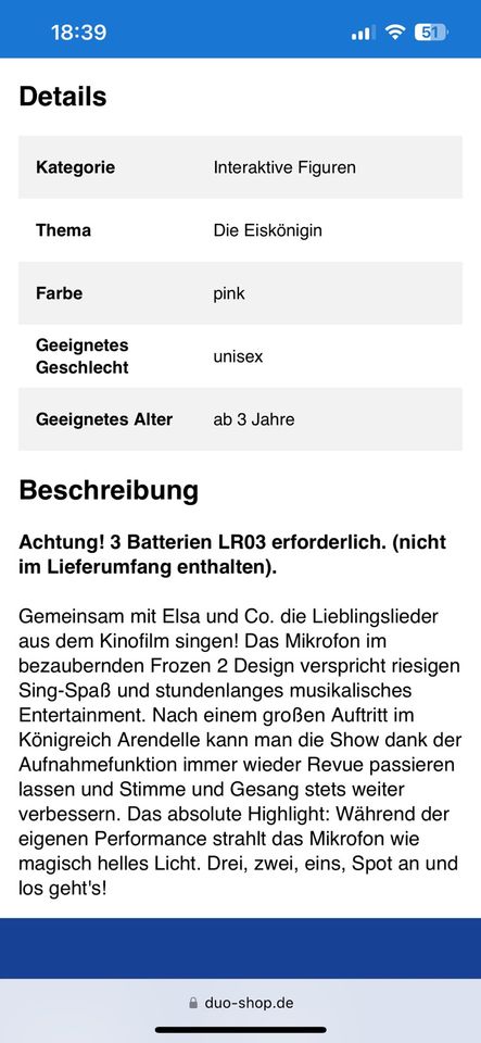 IMC Toys Frozen 2 Magisches Lichtmikrofon in Schmallenberg