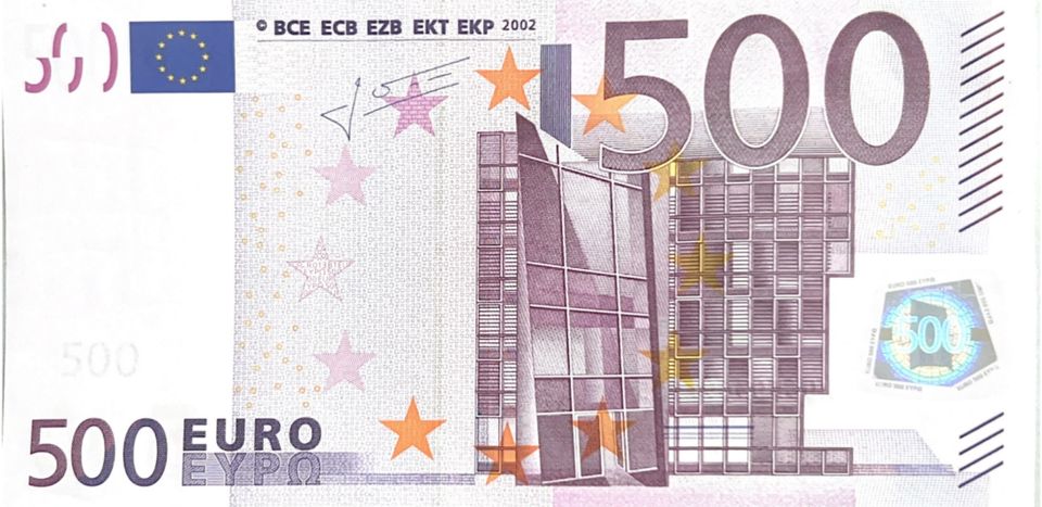500 Euro Banknote Geldschein 2002 Trichet seltene XO Serie in Singen