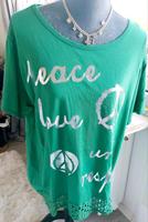 tredy Zukauf T-Shirt Peace  Silber Curvy Oversize Häkelspitze Dortmund - Brackel Vorschau