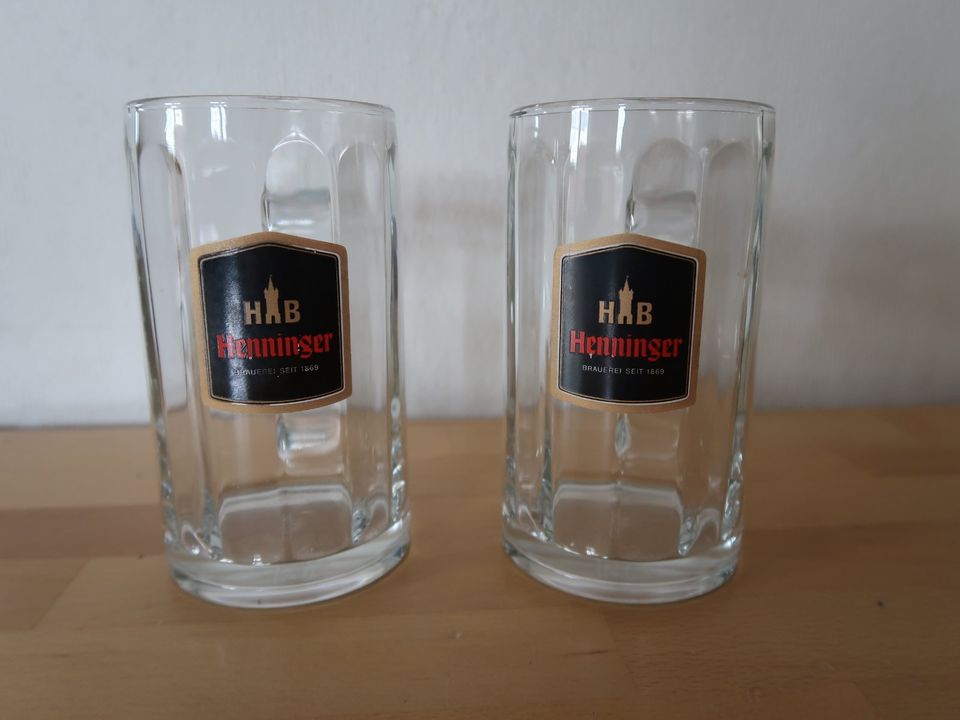 Henninger Glas – 0,4 l – Henninger Bierglas Bierkrug in Tauberbischofsheim