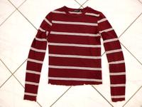 Shirt, Oberteil, von Bershka  Größe M. Weinrot mit Streifen Niedersachsen - Uetze Vorschau