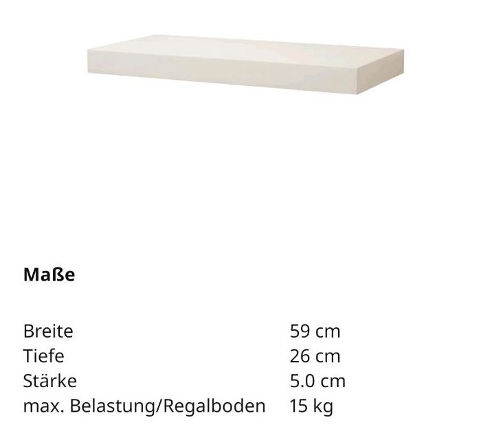 Ikea LACK Regale, 4x 30cm, 2x 59cm, 1x 110cm, Wandregal weiß in Melle