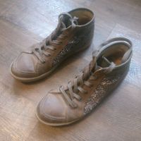 Schuhe knöchelhoch Öko hellbraun mit Glitzer Gr. 38 Friedrichshain-Kreuzberg - Friedrichshain Vorschau