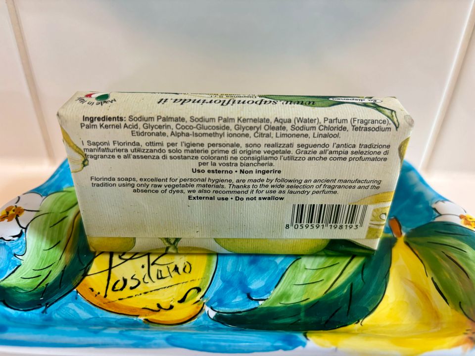 Handbemalte Seifenschale aus Positano (Amalfiküste) inkl. Seife in München