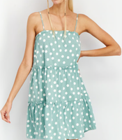 ASOS DESIGN Kleid, Mini, Polka-Dot-Print, Mintgrün, Gr. 36, S Baden-Württemberg - Mannheim Vorschau