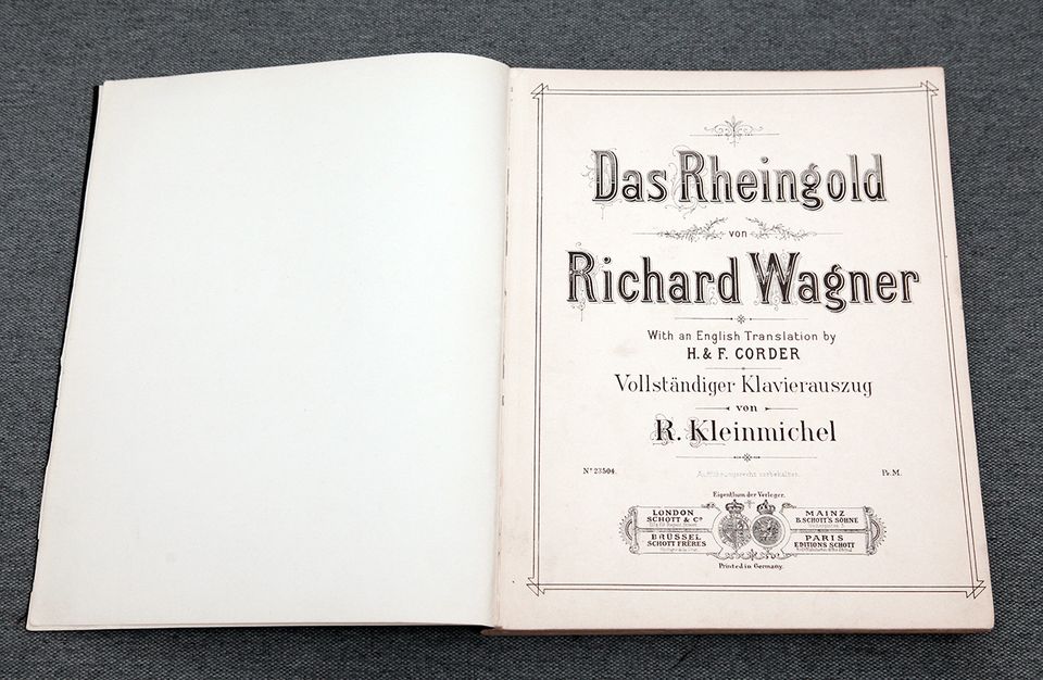 Richard Wagner  NOTEN Klavier Piano Das Rheingold Nibelungen in Berlin