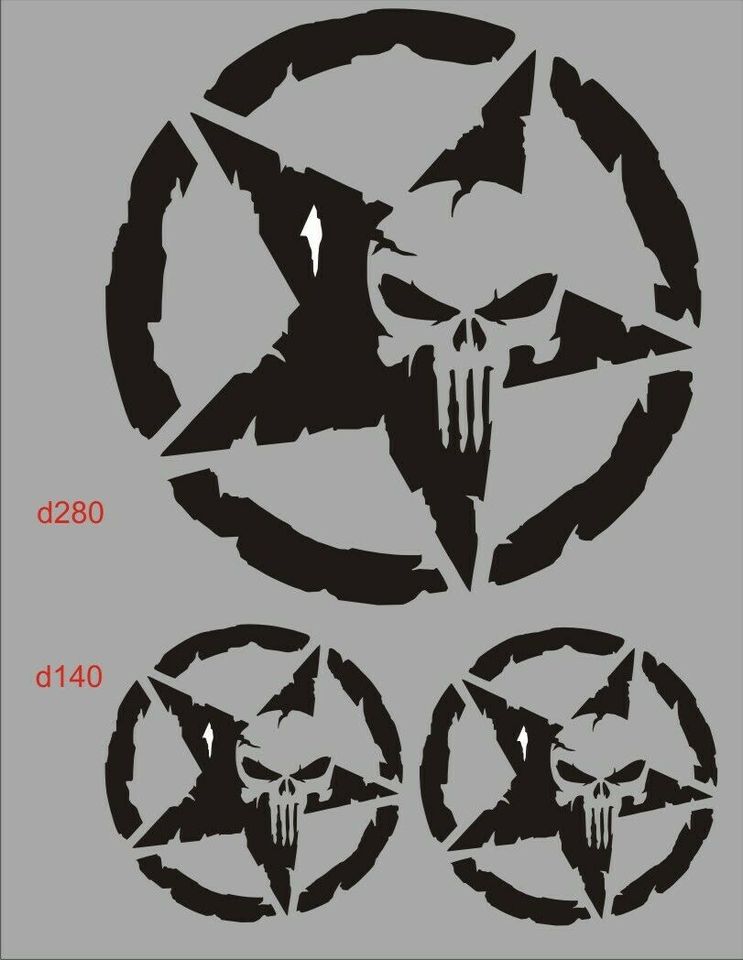 3x Punisher Totenkopf Skull Stern US Army Nr.12 in Berlin - Neukölln, Tuning & Styling Anzeigen