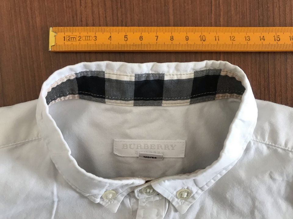 Original Burberry Kids Hemd Weiß Gr. 8Y (128 cm) in Berlin