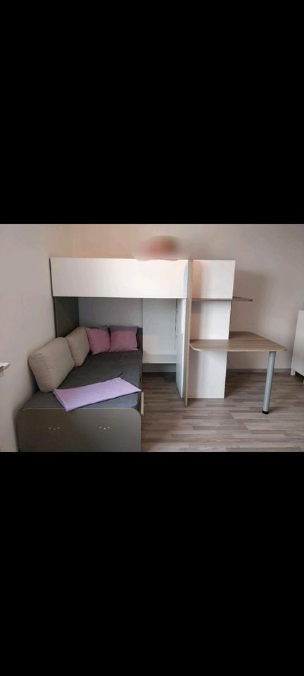 Eck-Hochbett | Hochbett | Bett mit Schreibtisch| Kinderbett in Schauenburg
