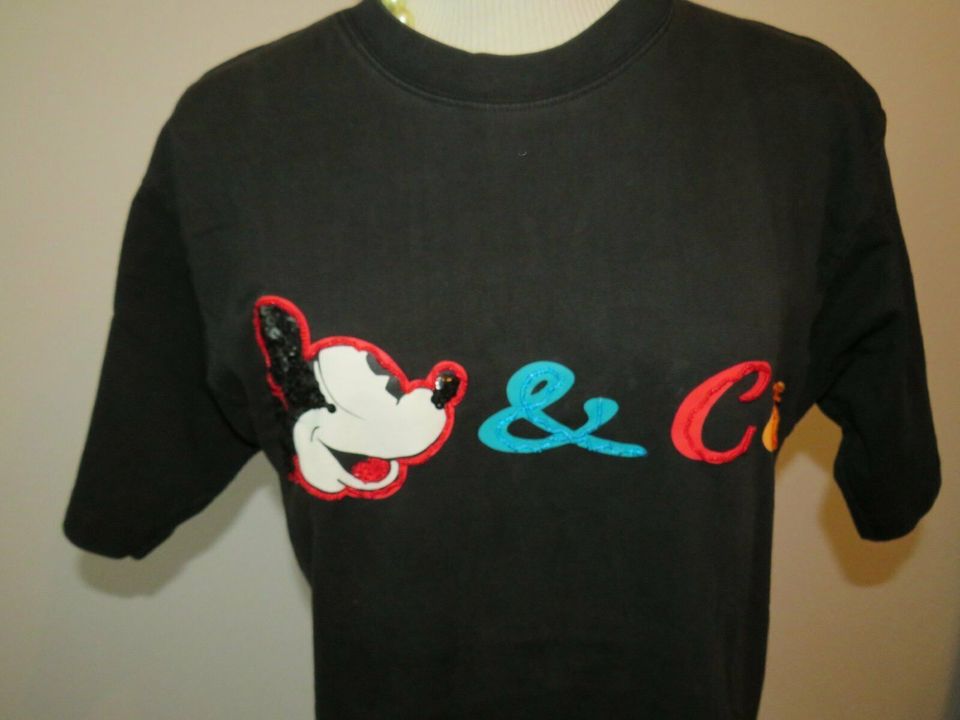 Original Disney T-Shirt Gr.M,38/40 schwarz mit Palietten+Perlen in Ludwigsburg