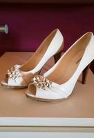 Pumps High Heels weiß Peep Toes Sandaletten Sommer Hochzeit Party Bayern - Willmering Vorschau