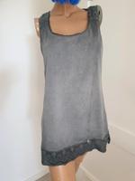 Top, Longshirt Gr. 40/L, grau, Spitze, Strass, Tredy Bayern - Landshut Vorschau