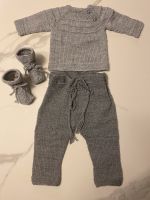 Baby Kleidung - Pullover + Hose + Schuhe in Grau selbst gestickt! Thüringen - Gotha Vorschau
