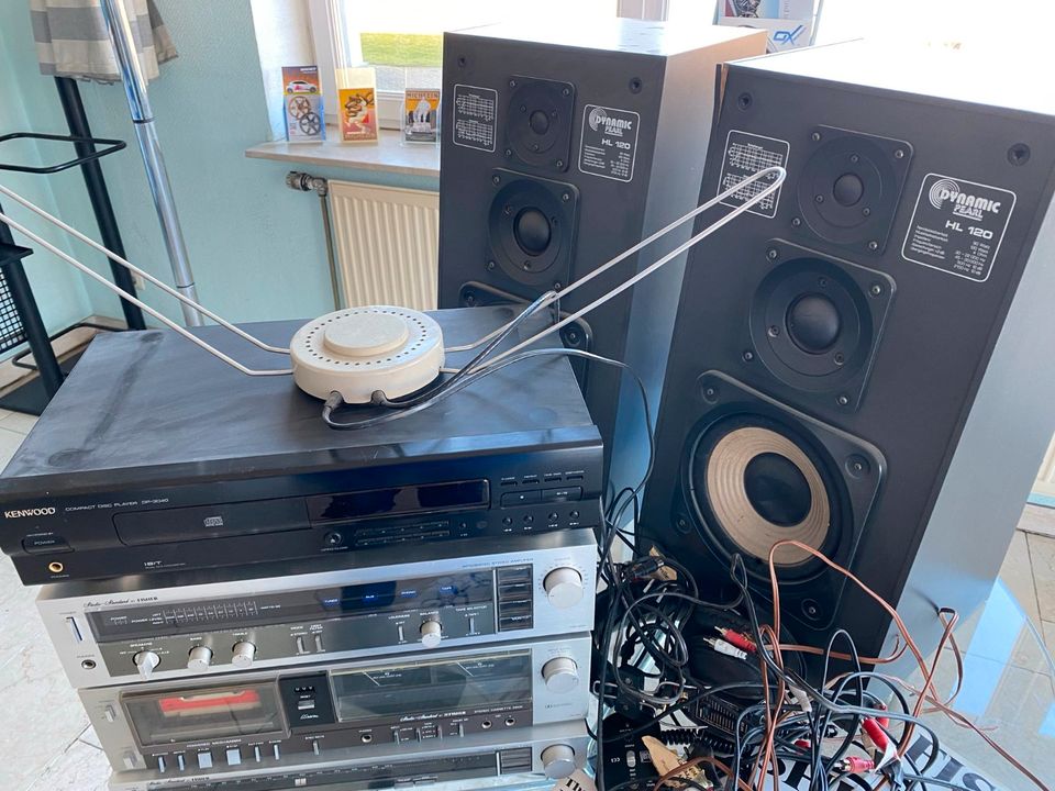 STEREO ANLAGE FISCHER KENWOOD DC KASETTE VERSTÄRKER TURNER in Oettingen in Bayern