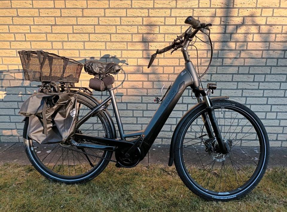 E-Bike Pegasus RH50cm, 28Zoll, inkl. Schloss,Tasche,Spiegel  etc. in Diepholz
