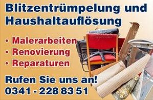 Renovierung der Wohnung/Gartenlaube/Garage, vorher Entrümpelung. in Leipzig