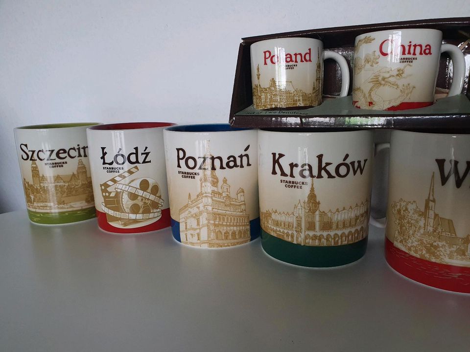 5 x Starbucks City Mug Polen Poland WroclawLodz Krakow Poznan Neu in Duisburg