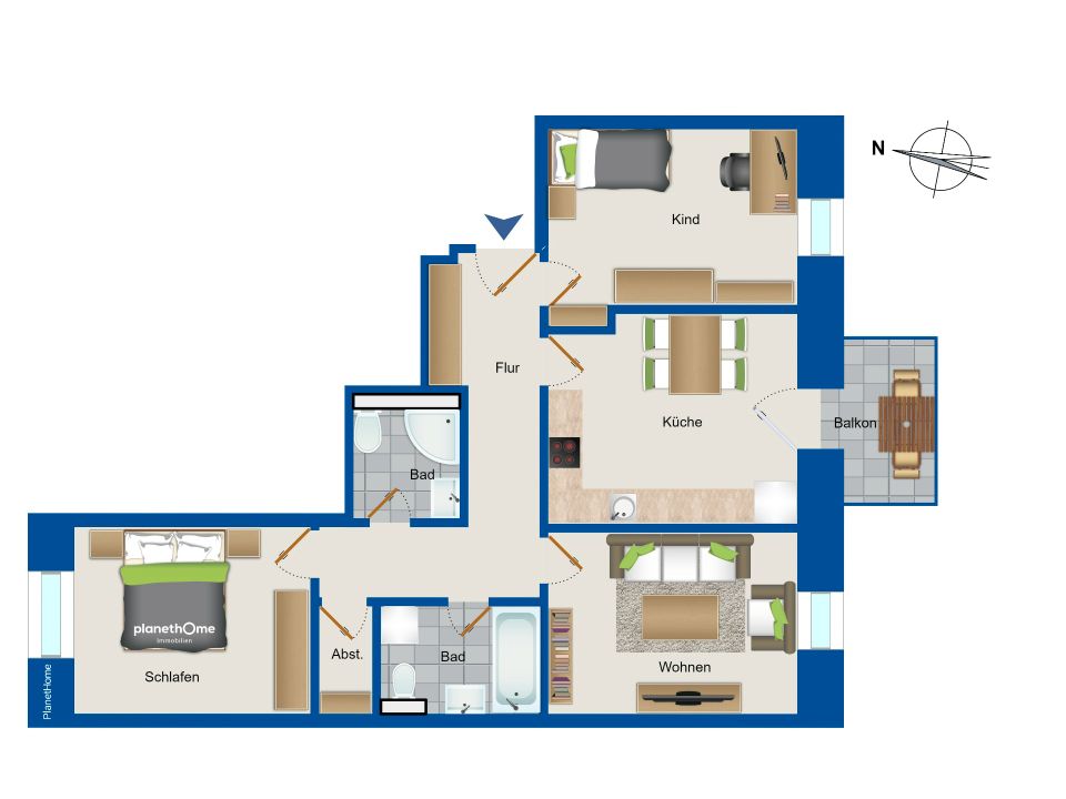 Helle 3-Zimmer-Eigentumswohnung zum sofortigen Bezug in Dresden-Dölzschen in Dresden