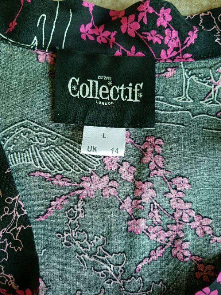 Rockabilly Schluppen Bluse von COLLECTIF Gr.40-42 in Leipzig