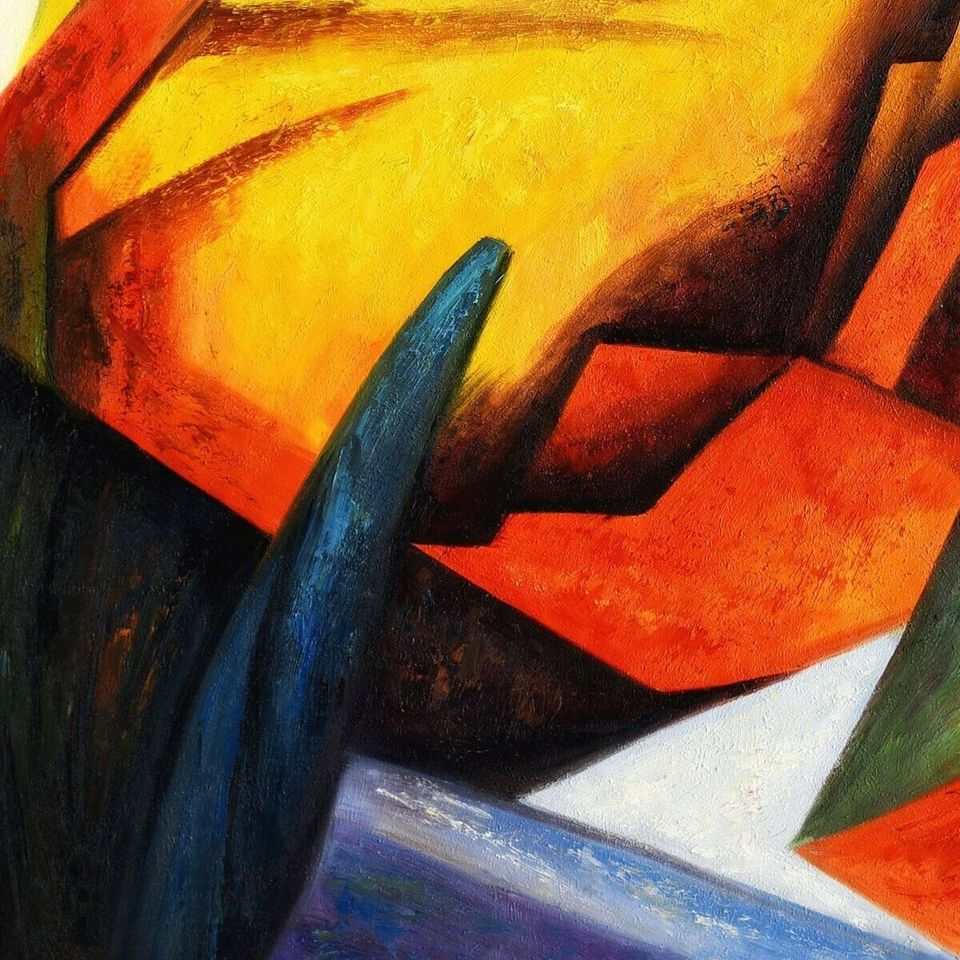 Franz Marc - Der Tiger i98538 80x110cm Ölbild handgemalt in Berlin