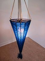 Glasperlen Lampe, blau , 50cm Höhe Berlin - Tempelhof Vorschau