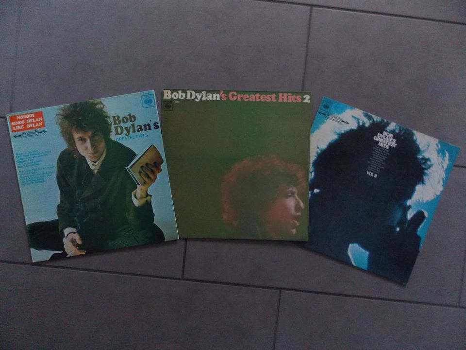 Bob Dylan "Greatest Hits 1-2-3" Vinyl-LP´s 1967 + Single 1972 in Jüchen