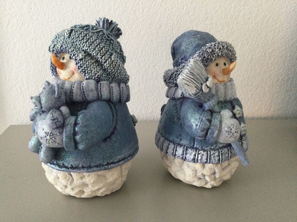 Winterkinder, 2 Dekorationsfiguren in Ilmenau