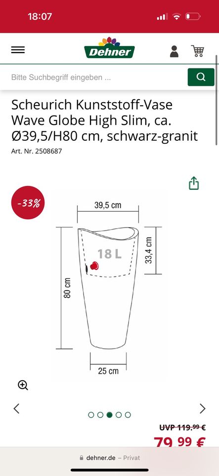 Scheurich Pflanzkübel / Blumentopf xxl in Frankfurt am Main