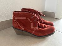 Marco Tozzi Boots Schuhe mit Keilabsatz Gr.42 rost rot orange Niedersachsen - Hohenhameln Vorschau
