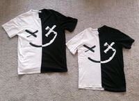 2x schwarz-weiß T-shirt mit Smiley Motiv, Größe XL und M Rheinland-Pfalz - Weißenthurm   Vorschau