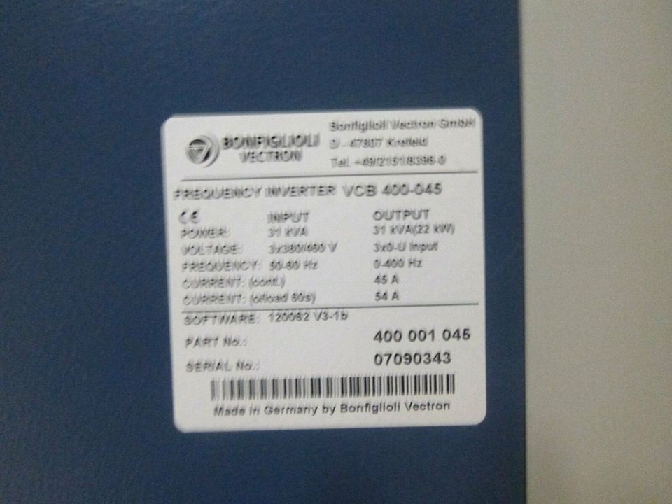 Inverter Frequenzumformer Vectron VCB 400-045 in Satrup