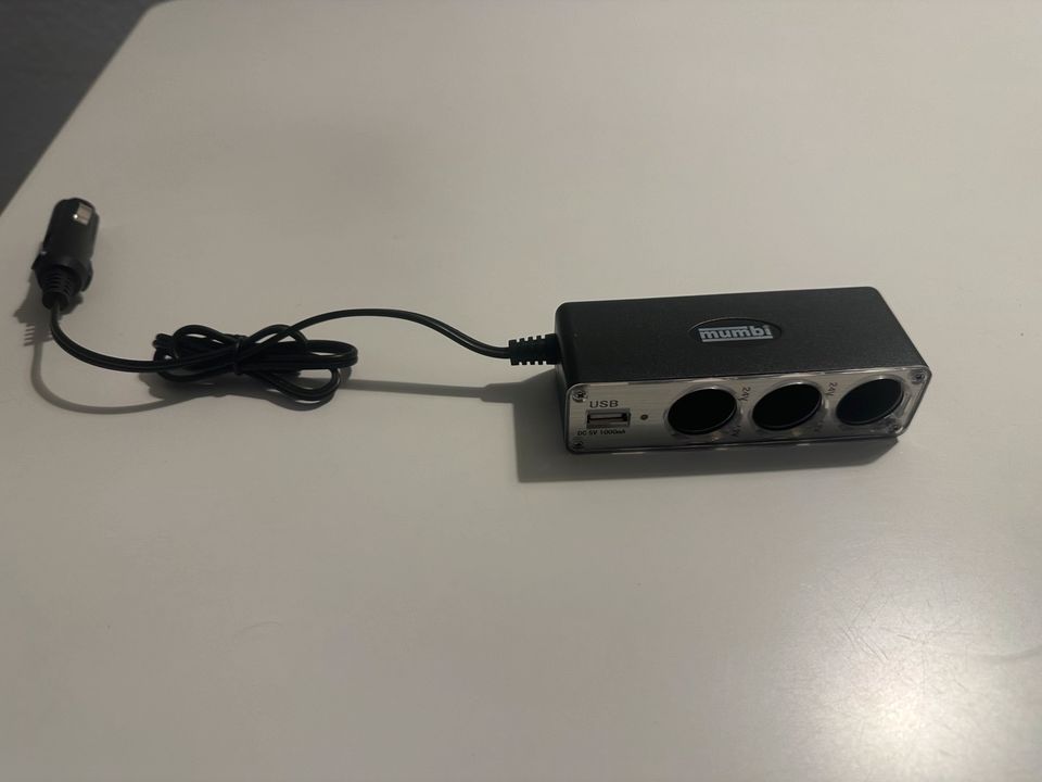 3-fach-USB-Ladegerät f. Zigarettenanzünder, Ladeadapter f. Auto, 12V / 24V