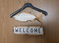 Willkommen Welcome Schild Deko Fisch Eingang Dortmund - Aplerbeck Vorschau