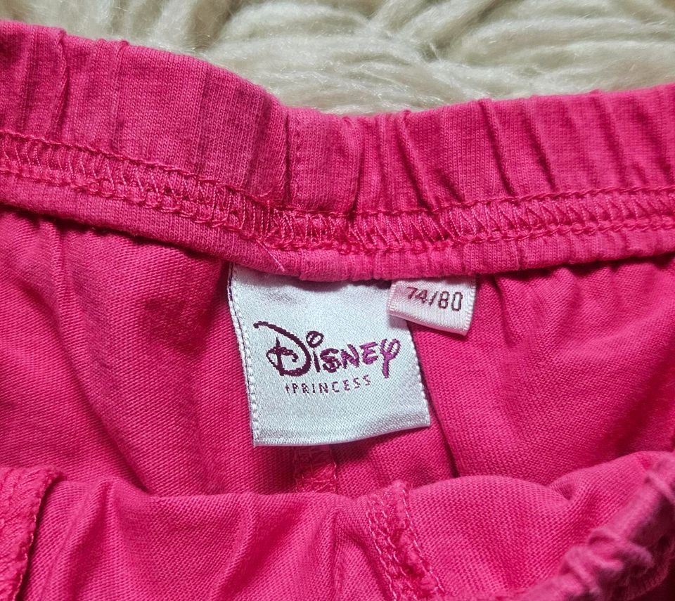 Kurze Hose Shorts Mädchen Disney Princess pink Größe 74 / 80 in Bad Staffelstein