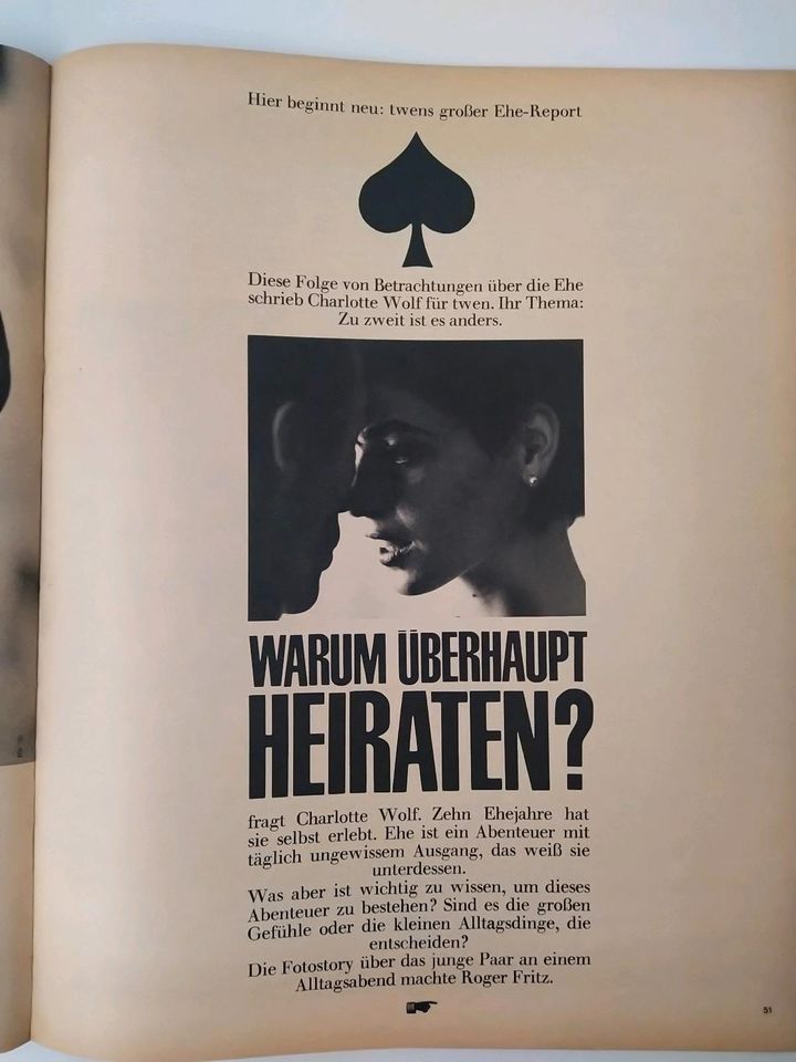 twen Kultmagazin der 60 er Jahre Mai 1965. Heiraten - War in Wiesbaden