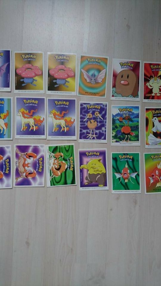 Einzelverkauf Pokemon Sticker Cards Dunkin Boomer Nintento 1999 in Alfdorf