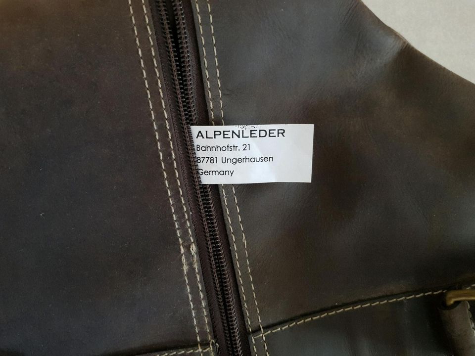 Große Reisetasche echtes Leder Wochenende braun Alpenleder TOP in Aichach