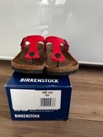 Original Birkenstock Gizeh 38 rot Leder Nordrhein-Westfalen - Kaarst Vorschau