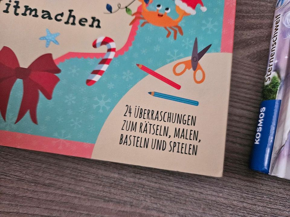 3 Bücher, Weihnachten und Adventskalender zum Malen/Basteln in Freising