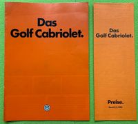Prospekt VW Golf I Cabriolet aus 1980 Hannover - Bothfeld-Vahrenheide Vorschau