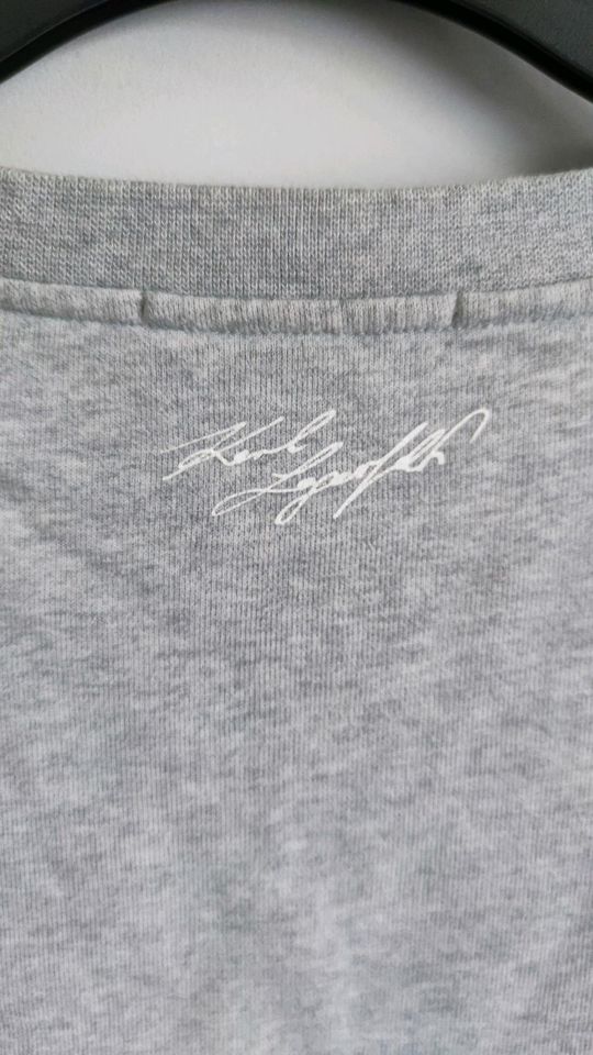 Karl Lagerfeld Sweatshirt Pullover Grau weiß L 40 in Krefeld