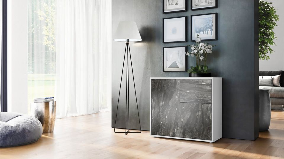 Kommode Sideboard Anrichte Schrank - marmor graphit in Bad Oeynhausen