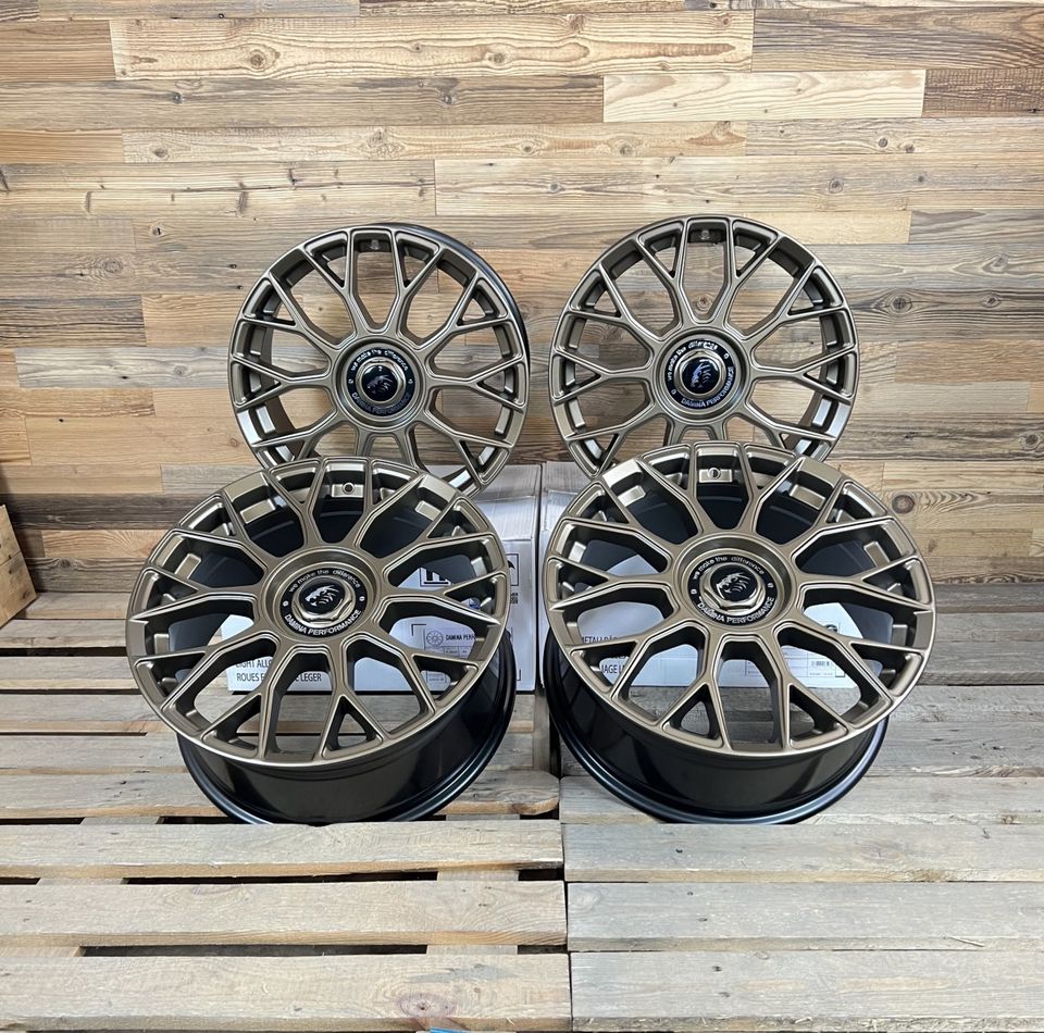 Damina DM10 19 Zoll Felgen für VW Golf 5 6 7 8 Passat Scirocco Arteon Phaeton Sharan GTI GTD GTE egolf 6R 7R 8R B5 B6 B7 B8 CC 3C 13 R 3H 3D 7N Sommerräder Winterräder schwarz Reifen Volkswagen in Neckarsulm