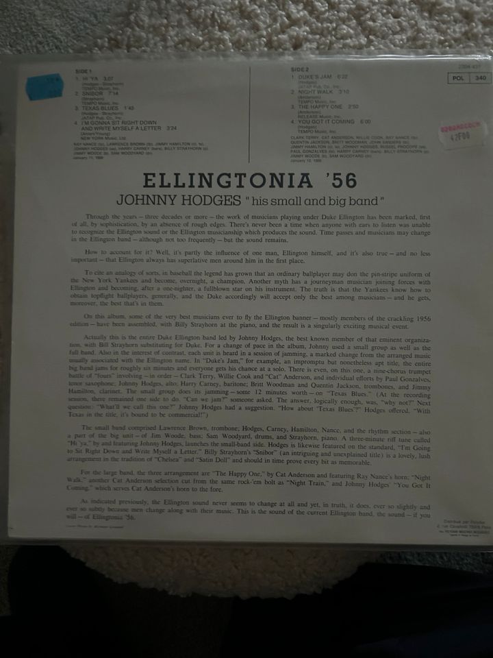 Ellingtonia 56 Johnny hodges in Liebenwalde