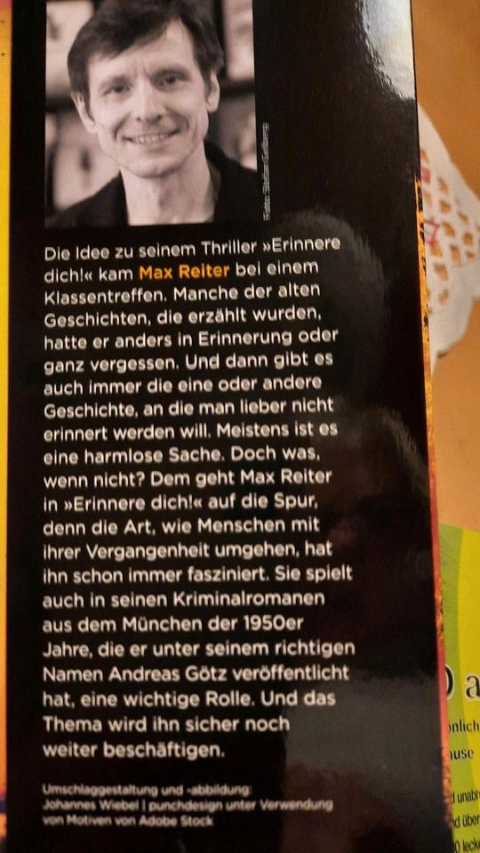 Erinnere Dich Thriller Max Reiter neuw. in Eichendorf