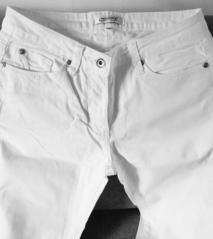 Arztheferin Hose weiße Jeans Berufskleidung Arbeitshose in Gotha