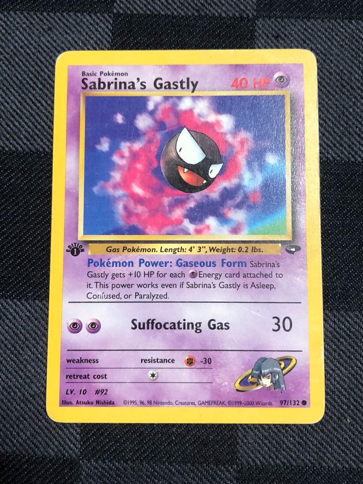 Pokemon Karte Sabrina's Gastly / Gym Challange / First Edition in Dortmund