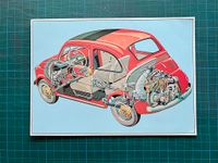 Schnittzeichnung (Cutaway) Fiat 500 R, 73-75 (Offsetdruck) Hessen - Hattersheim am Main Vorschau